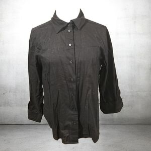 H&M Black Linen Blend Shirt